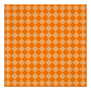 Poster Motif diamant orange combiné STaylor