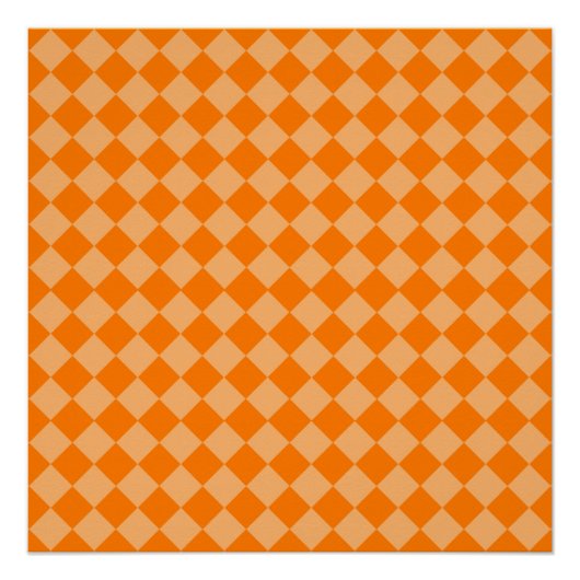 Poster Motif diamant orange combiné STaylor (Devant)