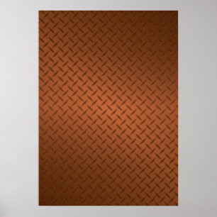 Poster Motif diamanté en cuivre brillant