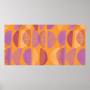 Poster Motif d'illustration de style moderne du milieu du