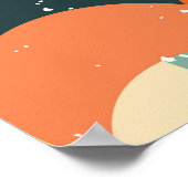 Poster Motif d'illustration minimaliste géométrique avec (Coin)