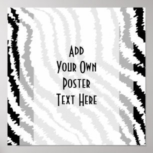 Poster Motif d'impression Black Zebra.