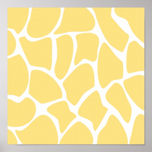 Poster Motif d'impression Giraffe en Jaune. (Devant)