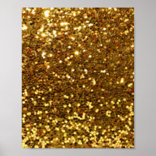 Poster Motif d'impression Gold Glittery Diamants