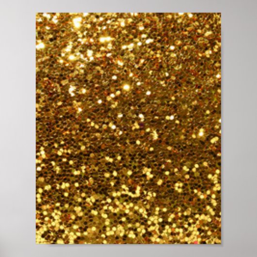 Poster Motif d'impression Gold Glittery Diamants (Devant)