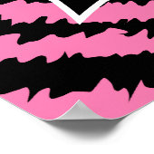 Poster Motif d'impression monogramme rose et noir (Coin)