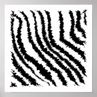 Motif d'impression Zèbre noir et blanc.
