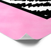 Poster Motif d'impression Zèbre noir et blanc. (Coin)