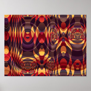 Poster Motif disco rétro