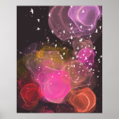 Poster motif d'oiseaux colorés Abstraits (Devant)