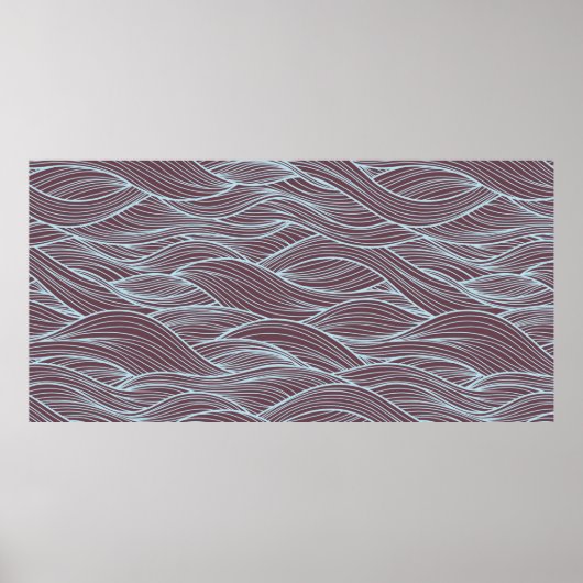Poster motif d'onde Abstrait (Devant)
