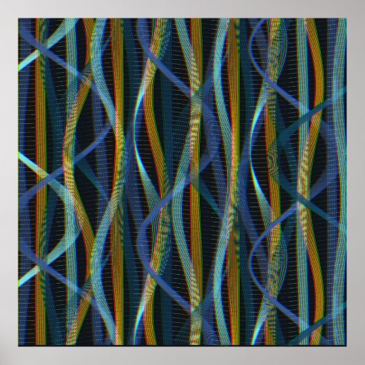 Poster Motif d'onde quantique (Devant)