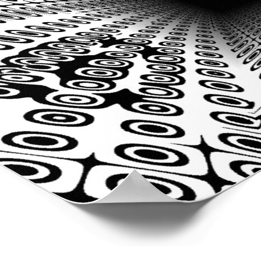 Poster Motif d'OP Art Géométrique du Tunnel Ramanujan Qua (Coin)