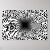 Poster Motif d'OP Art Géométrique du Tunnel Ramanujan Qua (Devant)
