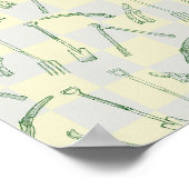 Poster Motif d'outils de jardinage (Coin)