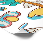 Poster motif drôle vacances d'été plage (Coin)