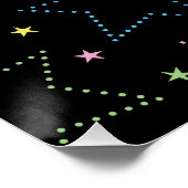 Poster Motif du ciel de nuit étoilé (Coin)