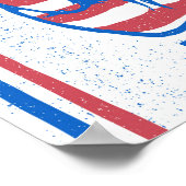 Poster Motif du drapeau américain de la paix (Coin)