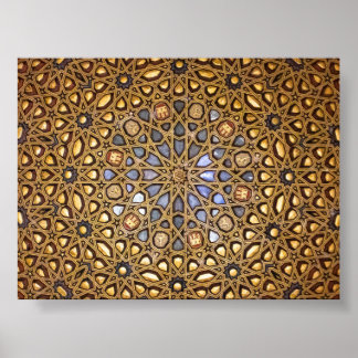 Poster motif du plafond du Royal Acazar de Séville