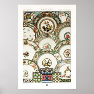 Poster motif du XVIIIe siècle par Albert Racinet