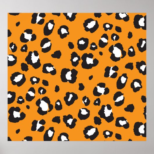 Poster Motif Empreinte de léopard classique (Devant)