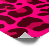 Poster Motif empreinte de léopard rose Neon (Coin)