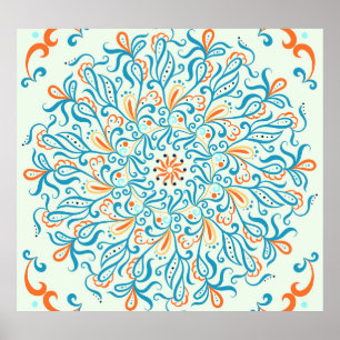 Poster Motif en carreaux céramiques Abstraits