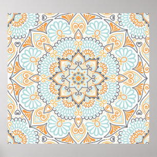 Poster Motif en carrelage sans couture : décoratif, desig