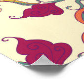 Poster Motif en dentelle ornementale, arrière - plan circ (Coin)