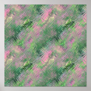 Poster Motif en gel cristal vert jade