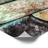 Poster Motif en grès damé mur (Coin)