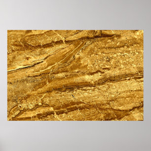 Poster Motif en marbre d'or naturel
