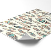 Poster Motif en plumes de Bohême (Coin)