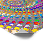 Poster Motif en spirale coloré (Coin)