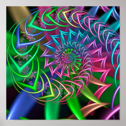 Poster Motif en spirale de flèches (Devant)