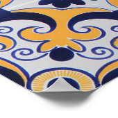 Poster Motif en tuiles portugaises (Coin)