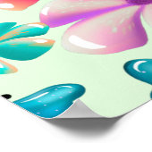 Poster Motif esthétique papillon et fleur (Coin)