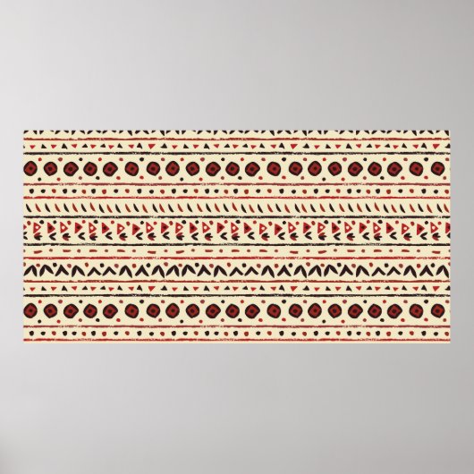 Poster motif ethnique Abstrait sans faille (Devant)