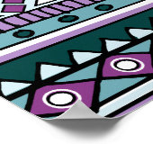 Poster Motif ethnique pourpre (Coin)