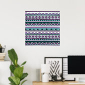 Poster Motif ethnique pourpre (Bureau à domicile)
