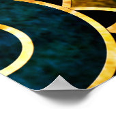 Poster motif ethnique tribal Abstrait brillant (Coin)