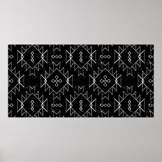 Poster motif ethnique vintage et transparent avec l'indi (Devant)