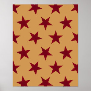 Poster Motif Étoiles Dorées 13