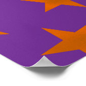 Poster Motif Étoiles Dorées 3 (Coin)