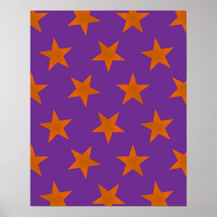 Poster Motif Étoiles Dorées 3