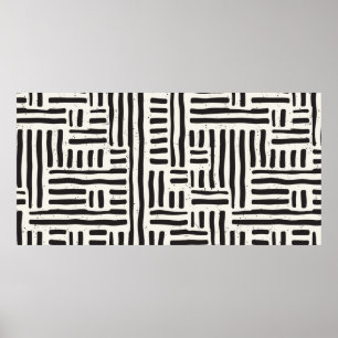 Poster Motif extensible à la main et continu avec lignes