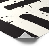 Poster Motif extensible à la main et continu avec lignes (Coin)
