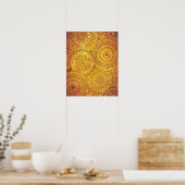 Poster Motif Faux Golden Suns (Cuisine)