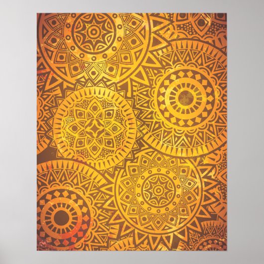 Poster Motif Faux Golden Suns (Devant)