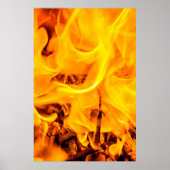 Poster Motif Feu Et Flames (Devant)